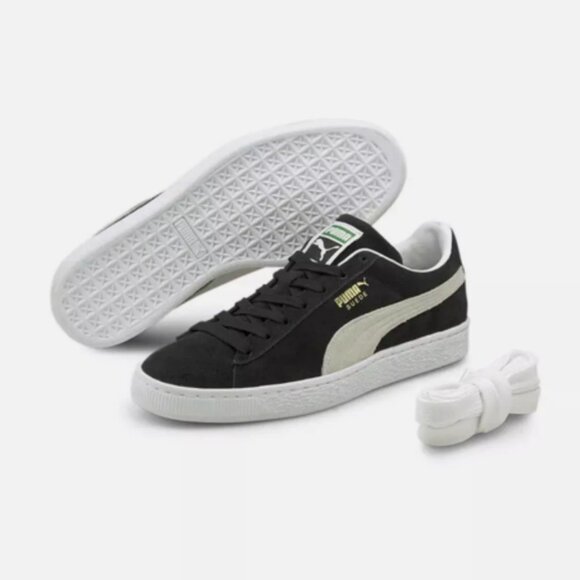 PUMA Suede Classic XXI Black White Multiple Sizes "FAST SHIPPING" - Picture 1 of 5